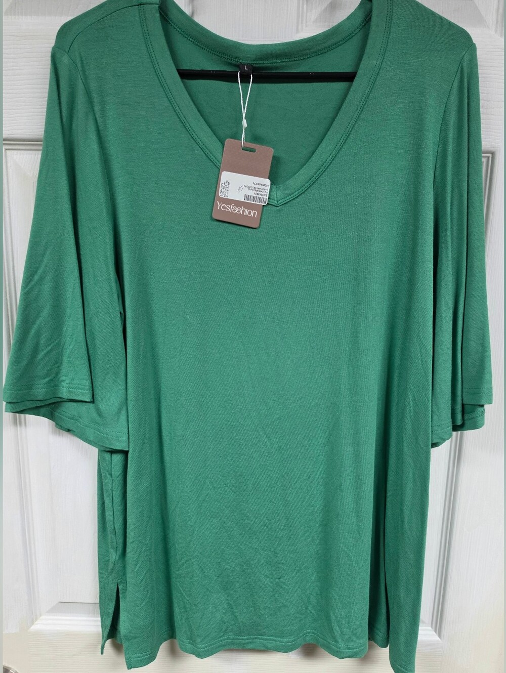 V-Neck Bell Sleeve Top